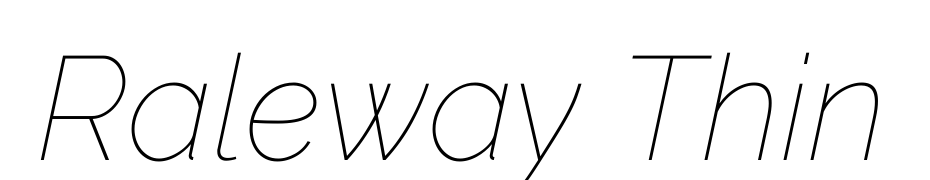 Raleway Thin Font Download Free